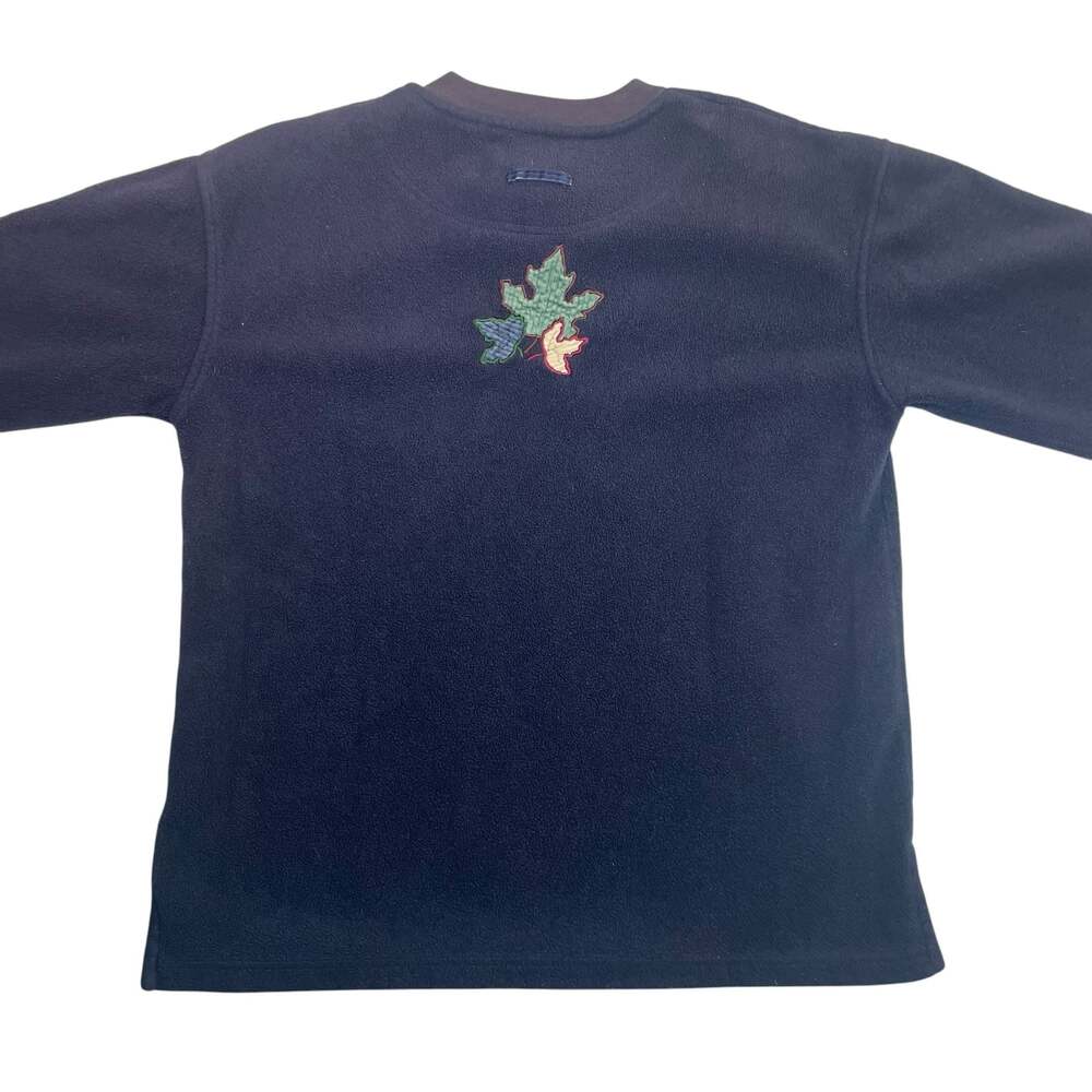Christopher & Banks Embroidered Leaf Fleece Pullover Women’s Small - Picture 5 of 6